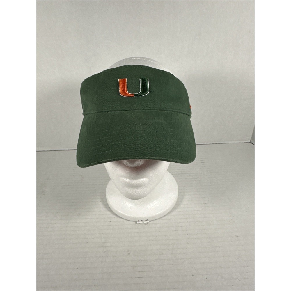 Miami Hurricanes Nike VTG Green Visor Golf Hat Cap